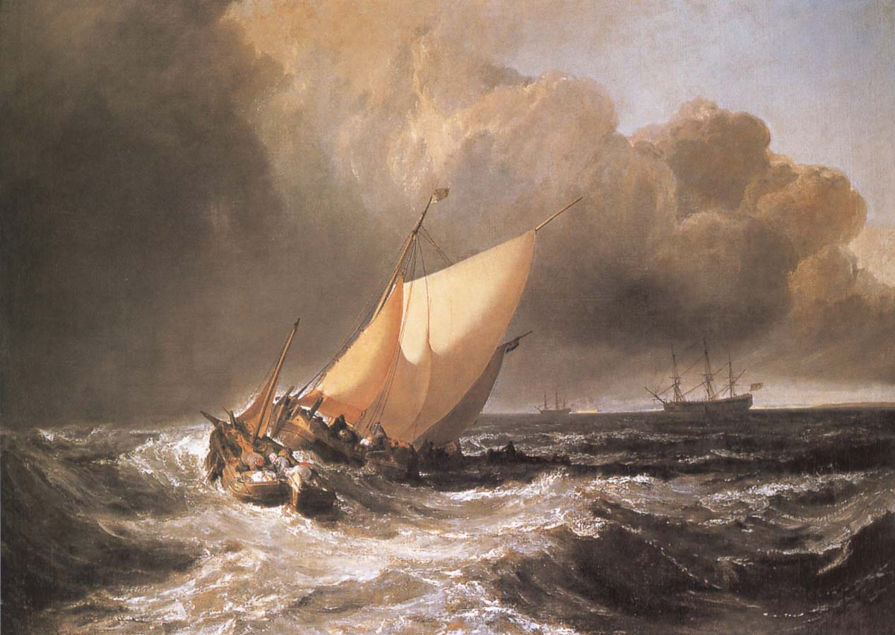 Dutch Boats in a Gale